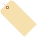 4 3/4'' x 2 3/8''  13 Pt. Manila Shipping Tags - Pre-Wired - case of 1000