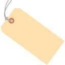 7 1/2'' x 3 3/4''  15 Pt. Jumbo Manila Shipping Tags - Pre-Strung - case of 500