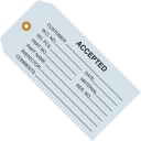 4 3/4'' x 2 3/8'' - ''Accepted (blue)''  Inspection Tags - case of 1000