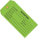 4 3/4'' x 2 3/8'' - ''Accepted (green)''  Inspection Tags - case of 1000