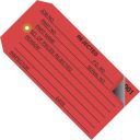 4 3/4'' x 2 3/8'' - ''Rejected''  Inspection Tags 2 Part - Numbered 001 - 499 - case of 500