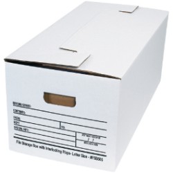 Interlocking Flap File Storage Boxes