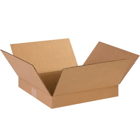 14 x 14 x 2" Flat Corrugated Boxes     50-Count 