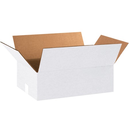 18 x 12 x 6" White Corrugated Boxes     50-Count 
