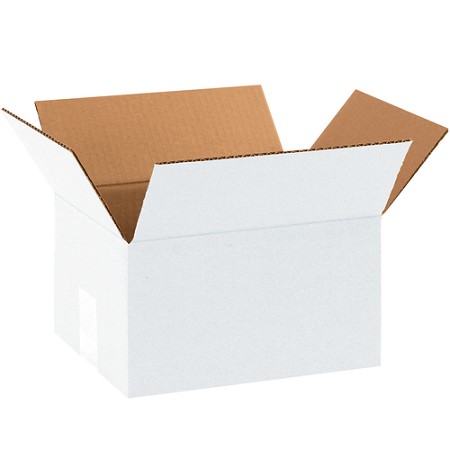 8 x 6 x 4" White Corrugated Boxes     50-Count 