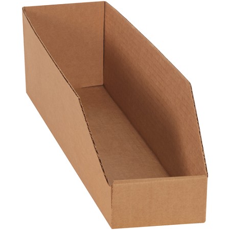 4 x 18 x 4 1/2" Kraft Bin Boxes     100-Count 