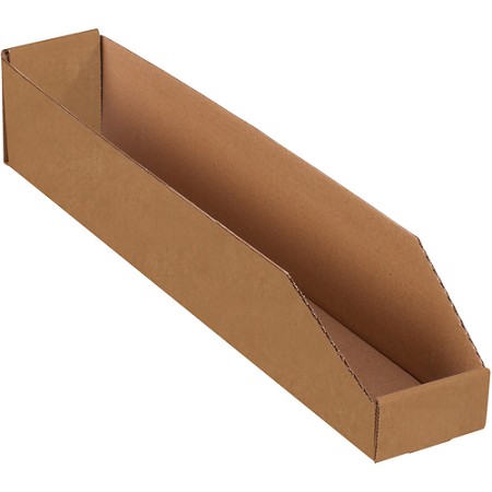 4 x 24 x 4 1/2" Kraft Bin Boxes     100-Count 